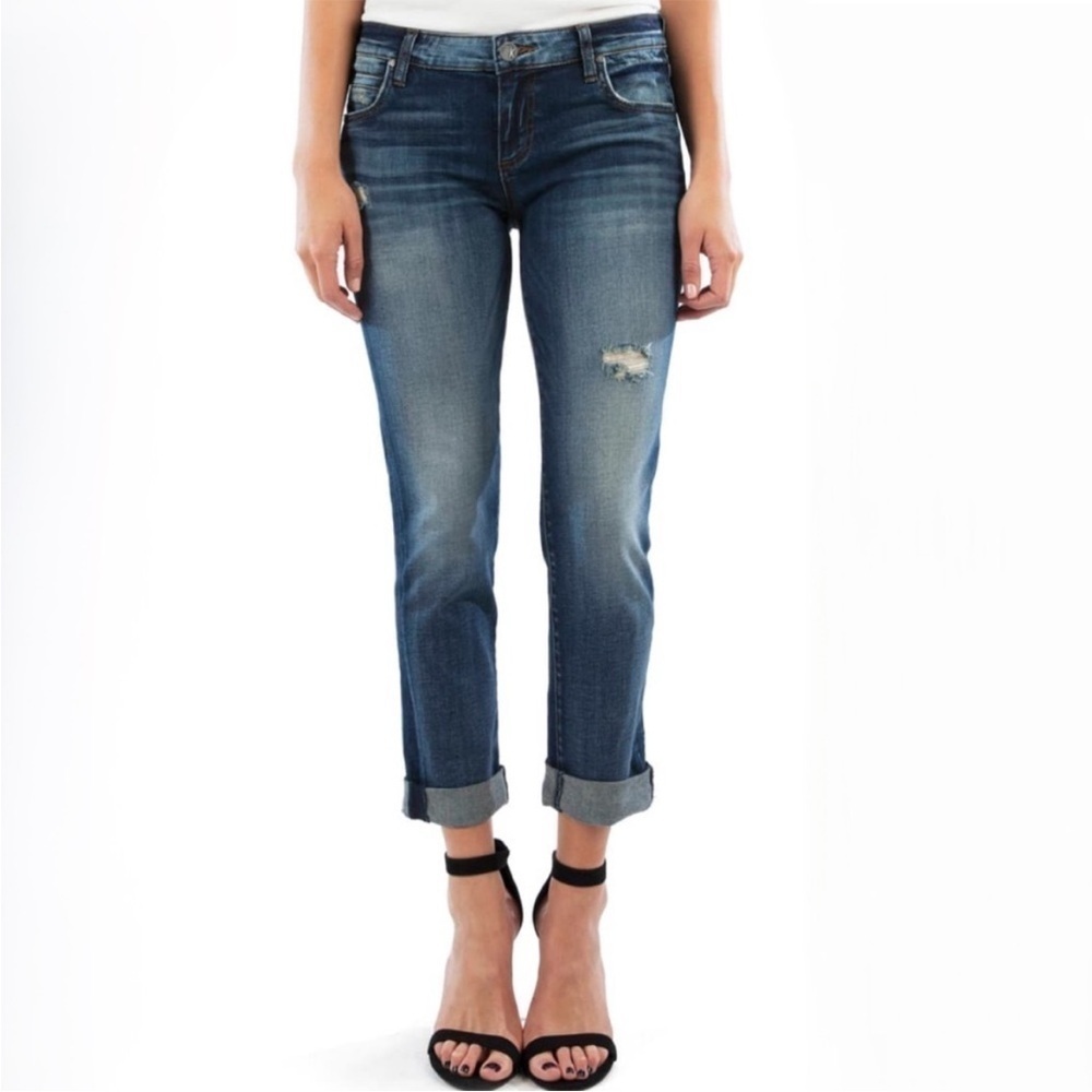 NWT Kut From the Kloth Catherine Distressed Boyfriend Jeans